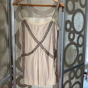 DIABLES sequin back tie super soft cream camisole